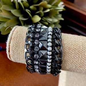 Vintage Chloe + Isabel Woven Chain + Pearl Cuff